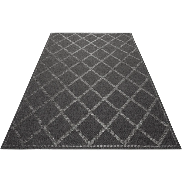 Esprit Outdoorteppich In & Outdoor Sparkle Outdoor (Rhomb) Anthrazit Silber 4 Esprit Outdoorteppich In & Outdoor Sparkle Outdoor (Rhomb) Anthrazit Silber – Bild 2