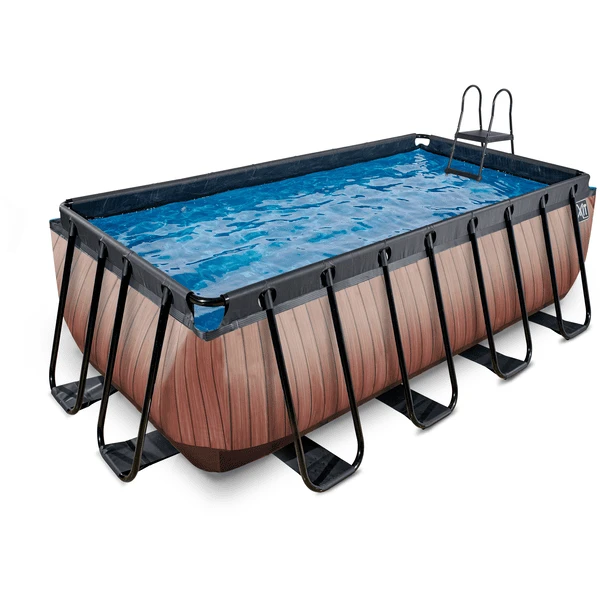 EXIT TOYS EXIT Frame Pool 4x2x1.22m (12v Filterpumpe) – Holz Optik 3 EXIT TOYS EXIT Frame Pool 4x2x1.22m (12v Filterpumpe) – Holz Optik