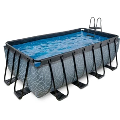 EXIT TOYS EXIT Frame Pool 4x2x1.22m (12v Sandfilter)– Grau
