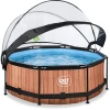 EXIT TOYS EXIT Frame Pool ø244x76cm (12v Kartusche Filterpumpe) – Holzoptik & Sonnendach -Smoby-Shop exit frame pool o244x76cm 12v kartusche filterpumpe holzoptik sonnendach a305796