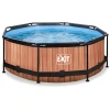 EXIT TOYS EXIT Frame Pool ø244x76cm – Holz Optik -Smoby-Shop exit frame pool o244x76cm holz optik a305876