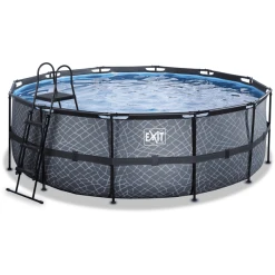 EXIT TOYS EXIT Frame Pool ø427x122cm (12v Sandfilter) – Grau