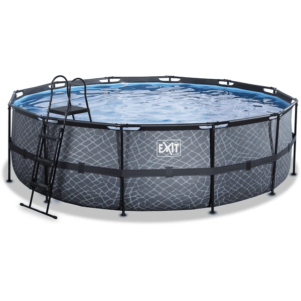 EXIT TOYS EXIT Frame Pool ø488x122cm (12v Filterpumpe) – Grau 3 EXIT TOYS EXIT Frame Pool ø488x122cm (12v Filterpumpe) – Grau