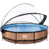 EXIT TOYS EXIT Pool Wood 360x76cm Mit Abdeckung Und Filterpumpe, Braun 1 EXIT TOYS EXIT Pool Wood 360x76cm Mit Abdeckung Und Filterpumpe, Braun -Smoby-Shop exit pool wood 360x76cm mit abdeckung und filterpumpe braun a269445