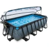 EXIT TOYS EXIT Stone Pool 400x200x100cm Mit Abdeckung, Sandfilter- Und Wärmepumpe, Grau 1 EXIT TOYS EXIT Stone Pool 400x200x100cm Mit Abdeckung, Sandfilter- Und Wärmepumpe, Grau -Smoby-Shop exit stone pool 400x200x100cm mit abdeckung sandfilter und waermepumpe grau a294603