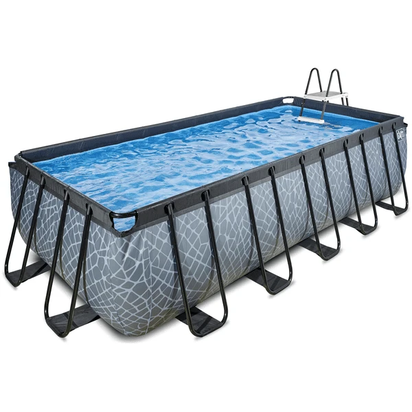 EXIT TOYS EXIT Stone Pool 540x250x122cm Mit Sandfilterpumpe, Grau 3 EXIT TOYS EXIT Stone Pool 540x250x122cm Mit Sandfilterpumpe, Grau