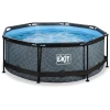 EXIT TOYS EXIT Stone Pool ø244x76cm – Grau -Smoby-Shop exit stone pool o244x76cm grau a305861
