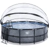 EXIT TOYS EXIT Stone Pool ø450x122cm Mit Abdeckung, Sandfilter- Und Wärmepumpe, Grau -Smoby-Shop exit stone pool o450x122cm mit abdeckung sandfilter und waermepumpe grau a294639