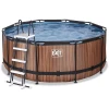 EXIT TOYS EXIT Wood Pool ø360x122cm Mit Filterpumpe, Braun -Smoby-Shop exit wood pool o360x122cm mit filterpumpe braun a294608