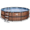 EXIT TOYS EXIT Wood Pool ø450x122cm Mit Sandfilterpumpe, Braun -Smoby-Shop exit wood pool o450x122cm mit sandfilterpumpe braun a294614