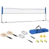 HOMCOM Badmintonnetz Mit Transporttasche Bunt -Smoby-Shop homcom badmintonnetz mit transporttasche bunt a380667