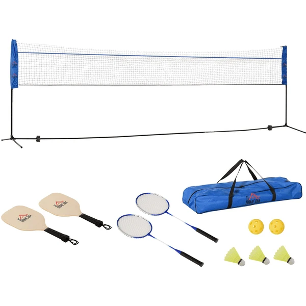 HOMCOM Badmintonnetz Mit Transporttasche Bunt 3 HOMCOM Badmintonnetz Mit Transporttasche Bunt