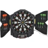 HOMCOM Elektronische Dartscheibe Inklusive 12 Pfeile Schwarz, Weiß, Blau, Rot -Smoby-Shop homcom elektronische dartscheibe inklusive 12 pfeile schwarz weiss blau rot a328296