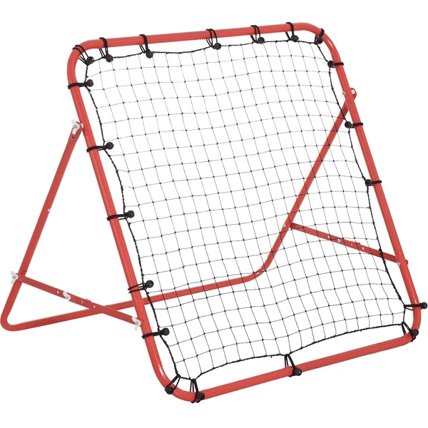 HOMCOM Fußball Rebounder Mit Verstellbaren Winkeln Rot 3 HOMCOM Fußball Rebounder Mit Verstellbaren Winkeln Rot