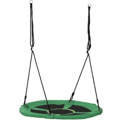 HOMCOM Kinder Nestschaukel In Runder Form Grün, Schwarz