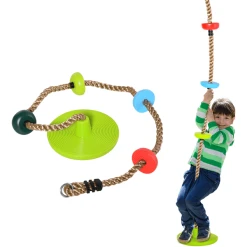 HOMCOM Kletterseil Für Kinder Gold, Rot, Blau, Grün