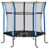 HOMCOM Trampolin Mit Sicherheitsnetz Blau -Smoby-Shop homcom trampolin mit sicherheitsnetz blau a381226