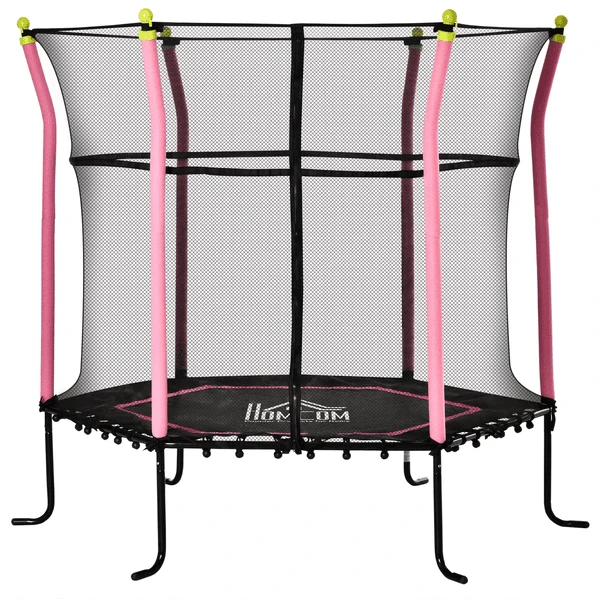 HOMCOM Trampolin Mit Sicherheitsnetz Schwarz, Rosa 3 HOMCOM Trampolin Mit Sicherheitsnetz Schwarz, Rosa