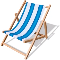 John® Kinderliegestuhl Blau/weiß