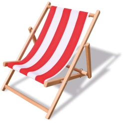 John® Kinderliegestuhl Rot/weiß