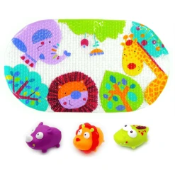 Knorr Toys® ESCABBO® "Dschungelsafari"/Bademattenset/4-tlg. Rot