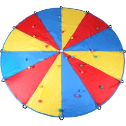 Knorr Toys® Schwungtuch "Up And Down"/inkl. 25 Balls; Ø Ca. 305 Cm; 12 Griffe Rot