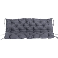 Outsunny Bankauflage Mit Befestigungsbändern Grau