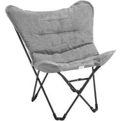 Outsunny Campingstuhl Mit Kissen Grau