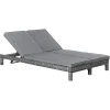 Outsunny Doppelliege Mit Verstellbarer Rückenlehne Grau -Smoby-Shop outsunny doppelliege mit verstellbarer rueckenlehne grau a352879