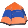Outsunny Doppelwandzelt Für 5–6 Personen Orange, Blau -Smoby-Shop outsunny doppelwandzelt fuer 5 6 personen orange blau a354107