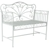 Outsunny Gartenbank Im Vintage Stil Milchweiß -Smoby-Shop outsunny gartenbank im vintage stil milchweiss a354605