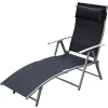 Outsunny Gartenliege Mit Kissen Schwarz -Smoby-Shop outsunny gartenliege mit kissen schwarz a353188