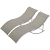 Outsunny Gartenliegen 2er Set Hellgrau 1 Outsunny Gartenliegen 2er Set Hellgrau -Smoby-Shop outsunny gartenliegen 2er set hellgrau a354294