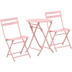 Outsunny Gartenmöbel-Set Im Kompaktem Design Rosa