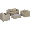 Outsunny Gartenmöbel Set Mit Couchtisch Bunt -Smoby-Shop outsunny gartenmoebel set mit couchtisch bunt a380532