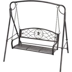 Outsunny Gartenschaukel Für 2 Personen Bronze