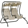Outsunny Gartenschaukel Mit Sonnendach Beige -Smoby-Shop outsunny gartenschaukel mit sonnendach beige a343189