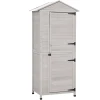 Outsunny Gartenschrank Für Gartenwerkzeuge Grau -Smoby-Shop outsunny gartenschrank fuer gartenwerkzeuge grau a361547