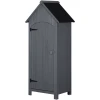 Outsunny Gartenschrank Mit Bitumenpappe Grau -Smoby-Shop outsunny gartenschrank mit bitumenpappe grau a360579