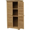 Outsunny Gartenschrank Mit Lamellentüren Natur -Smoby-Shop outsunny gartenschrank mit lamellentueren natur a361500