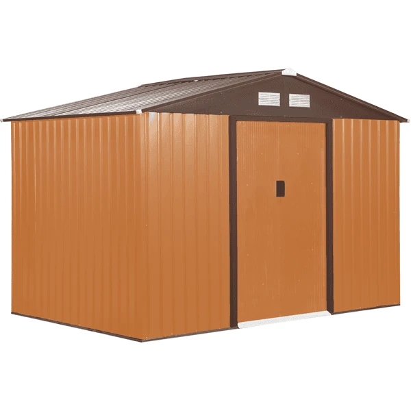 Outsunny Gartenschuppen Gelb 3 Outsunny Gartenschuppen Gelb