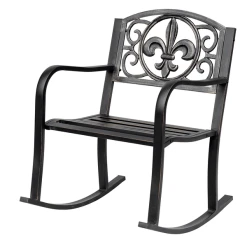 Outsunny Gartenstuhl Im Antik-Optik Bronze