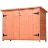Outsunny Gerätehaus Mit Ablage Natur -Smoby-Shop outsunny geraetehaus mit ablage natur a361256