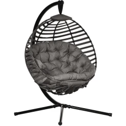 Outsunny Hängesessel Mit Kissen Braun