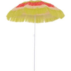 Outsunny Hawaiischirm Höhenverstellbar Bunt