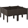 Outsunny Hochbeet Mit Abflusslöchern Braun -Smoby-Shop outsunny hochbeet mit abflussloechern braun a361553