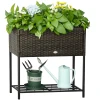 Outsunny Hochbeet Mit Geflochtenem Polyrattan Bunt -Smoby-Shop outsunny hochbeet mit geflochtenem polyrattan bunt a380641