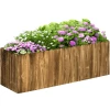 Outsunny Hochbeet Mit Holzplatte Natur -Smoby-Shop outsunny hochbeet mit holzplatte natur a380556