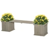 Outsunny Hochbeet Mit Kleiner Sitzbank Hellgrau -Smoby-Shop outsunny hochbeet mit kleiner sitzbank hellgrau a412404