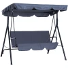 Outsunny Hollywoodschaukel Als 3-Sitzer Grau -Smoby-Shop outsunny hollywoodschaukel als 3 sitzer grau a361889